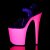 Pleaser Sandali FLAMINGO-808UV Trasparente/Neon-Rosa EU-36 / US-6