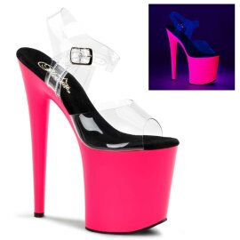 Pleaser Sandali FLAMINGO-808UV Trasparente/Neon-Rosa...