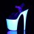 Pleaser Sandali FLAMINGO-808UV Trasparente/Bianco Neon EU-35 / US-5