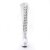Pleaser DELIGHT-2023 Stivali - Vernice Elasticizzato Bianco/Bianco EU-40 / US-10