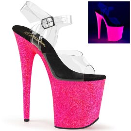 Pleaser Sandali FLAMINGO-808UVG Trasparente/Neon Rosa...