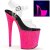 Pleaser Sandali FLAMINGO-808UVG Trasparente/Neon Rosa Accesso Glitter EU-38 / US-8