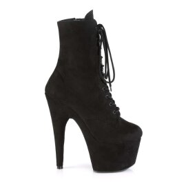 Pleaser ADORE-1020FS Stivaletti - Finto Camoscio Nero EU-38 / US-8