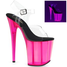 Pleaser Sandali FLAMINGO-808UVT Trasparente/Neon-Rosa...