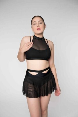 Zasha Polewear Shorts Layla Vita Alta Nero L