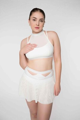 Zasha Polewear Shorts Layla Vita Alta Bianco XL