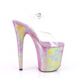Pleaser Sandali FLAMINGO-808WR Trasparente/Viola Ologramma EU-35 / US-5