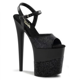 Pleaser Sandali FLAMINGO-809-2G Nero Glitter EU-38 / US-8