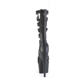 Pleaser ADORE-700-48 Stivaletti con Plateau Similpelle Nero EU-40 / US-10