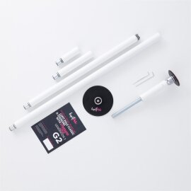 Lupit Pole Classic G2 45 mm Bianco Verniciato a Polvere 2,30 m - 2,80 m