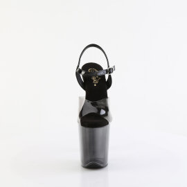 Pleaser FLAMINGO-808T-1 Sandali Con Plateau Trasparente Fumo Nero EU-37 / US-7