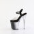 Pleaser FLAMINGO-808T-1 Sandali Con Plateau Trasparente Fumo Nero EU-37 / US-7
