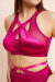 Lunalae Top Katherine Cross Over Raso Magenta XS