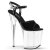 Pleaser Sandali FLAMINGO-809 Vernice Nero/Trasparente EU-35 / US-5