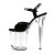 Pleaser Sandali FLAMINGO-809 Vernice Nero/Trasparente EU-35 / US-5