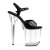 Pleaser Sandali FLAMINGO-809 Vernice Nero/Trasparente EU-35 / US-5