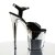 Pleaser Sandali FLAMINGO-809 Vernice Nero/Argento Cromato EU-35 / US-5