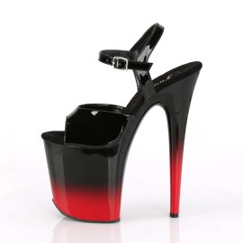 Pleaser Sandali FLAMINGO-809BR-H Vernice Nero/Nero-Rosso EU-38 / US-8