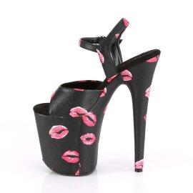 Pleaser Sandali FLAMINGO-809KISSES Similpelle Nero EU-36 / US-6