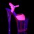 Pleaser Sandali FLAMINGO-809UVT Vernice Neon Rosa Acceso/Rosa Acceso EU-38 / US-8