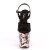 Pleaser Sandali FLAMINGO-809WR Finto Camoscio Nero/ Stampa Floreale EU-37 / US-7