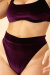 Lunalae Free Flow Shorts a Taglio Alto Prugna