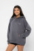 REV ACTIV Felpa con Cappuccio Premium Innocent Girl Con Pleasers Grigio S