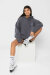 REV ACTIV Felpa con Cappuccio Premium Innocent Girl Con Pleasers Grigio M
