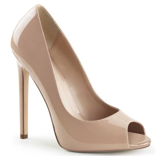 Pleaser SEXY-42 Décolleté Vernice Beige EU-38 / US-8
