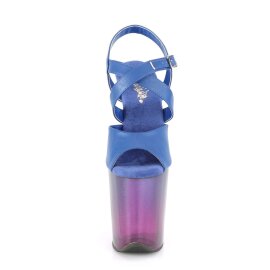 Pleaser Sandali FLAMINGO-822T Similpelle Blu/Blu-Viola...