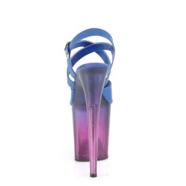 Pleaser Sandali FLAMINGO-822T Similpelle Blu/Blu-Viola Ombre EU-35 / US-5