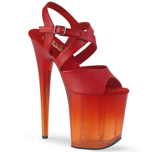 Pleaser Sandali FLAMINGO-822T Similpelle Rosso/Rosso Sfumato EU-35 / US-5