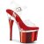 Pleaser ESTEEM-708 Sandali con Plateau Cromato Rosso EU-35 / US-5