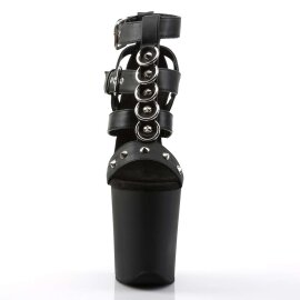 Pleaser Sandali FLAMINGO-858 Similpelle Nero/Nero Opaco...