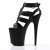Pleaser Sandali FLAMINGO-858 Similpelle Nero/Nero Opaco EU-38 / US-8