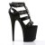 Pleaser Sandali FLAMINGO-858 Similpelle Nero/Nero Opaco EU-38 / US-8