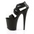 Pleaser Sandali FLAMINGO-869 Similpelle Nero-Banda Elastica Nera/Nero Opaco EU-35 / US-5