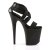 Pleaser Sandali FLAMINGO-869 Similpelle Nero-Banda Elastica Nera/Nero Opaco EU-35 / US-5
