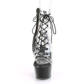 Pleaser ASPIRE-600-30 Stivaletti - Trasparente/Nero EU-36...
