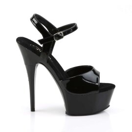 Pleaser Sandali CAPTIVA-609 Vernice Nero/Nero EU-38 / US-8