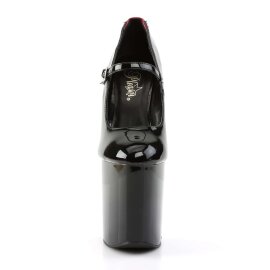 Pleaser Sandali FLAMINGO-887FH Vernice Nero-Rosso/Nero...