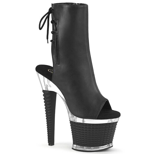 Pleaser SPECTATOR-1018 Stivaletti con Plateau Similpelle Nero EU-38 / US-8