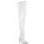 Pleaser SEDUCE-3000WC Stivali Sopra Il Ginocchio Vernice Bianco EU-36 / US-6