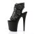Pleaser FLAMINGO-896LC Stivaletti - Pizzo Nero/Nero Opaco EU-41 / US-11