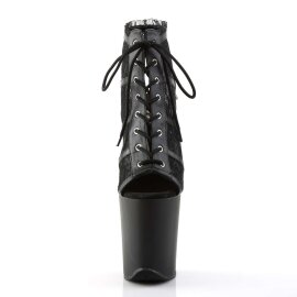 Pleaser FLAMINGO-896LC Stivaletti - Pizzo Nero/Nero Opaco...