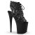Pleaser FLAMINGO-896LC Stivaletti - Pizzo Nero/Nero Opaco EU-37 / US-7