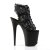 Pleaser FLAMINGO-896LC Stivaletti - Pizzo Nero/Nero Opaco EU-38 / US-8