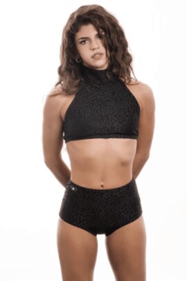RAD Top Eve Glitter Nero S