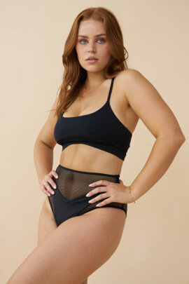 Lunalae Shorts High Waist Blake Mesh Nero XS