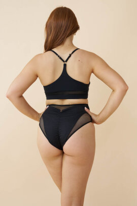 Lunalae Shorts High Waist Blake Mesh Nero S